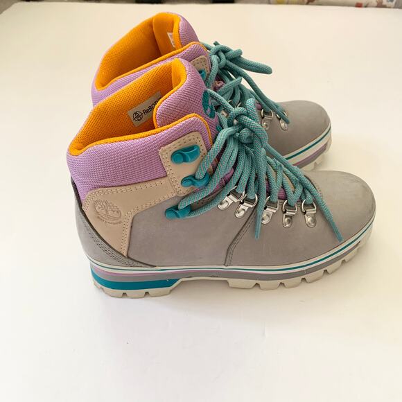 TIMBERLAND WOMEN'S EURO HIKER WP a412w HIKER MEDIUM GRAY NUBUCK SIZE 6 - Picture 5 of 7